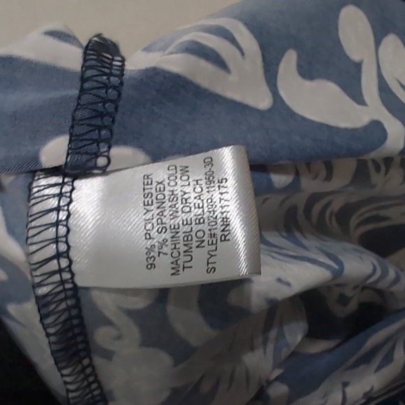 Haani Petite Navy White Mandala Print Shift Dress Size Petite Medium - Picture 4 of 5